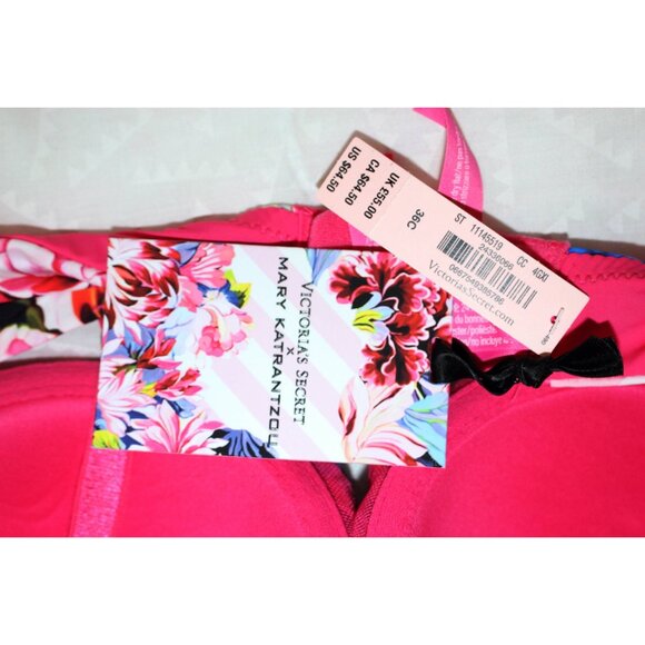 New w/Tags - 36C - Victoria’s Secret x Mary Katrantzou Underwire Demi Bra PINK - Picture 2 of 8